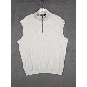 VINTAGE Polo Golf Ralph Lauren Sweater Vest Mens Large Gray Heather Preppy Golf